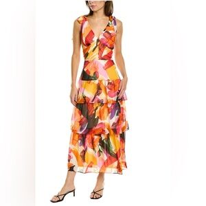 NWT Julia Jordan Vibrant Tiered  Maxi Dress